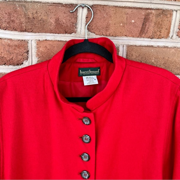 Harve Benard ladies long red dress coat. Size 16 - Picture 11 of 15
